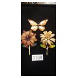 VINTAGE FLOWERS AND BUTTERFLY PINS