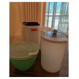 3 PITCHERS AND FOOD STORAGE