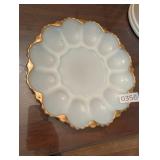 MILK GLASS DEVILED EGG TRAY