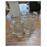 5 GLASSES WITH HANDLES