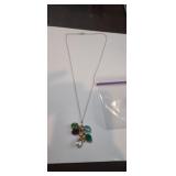GOLD FILLED NECKLACE WITH COLORFUL DROP
