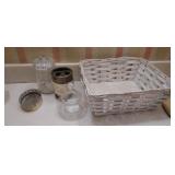 BASKET OF BATHROOM GOODIES