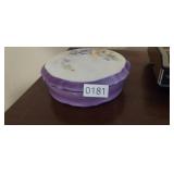 PRETTY HAND PAINTED POWDER BOX