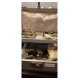 VINTAGE JEWELRY BOX WITH ESTATE JEWELRY