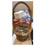 BASKET FILLED WITH ESTATE JEWELRY