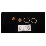 (2) PAIRS STERLING SILVER EARRINGS