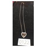 STERLING SILVER NECKLACE AND DROP