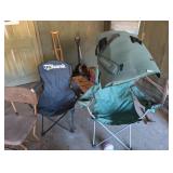 2 BAG CHAIRS (ONE WITH SUN COVER)