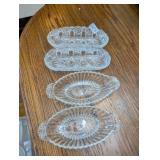 (4) GLASS SERVING DISHES