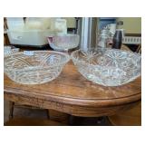 (2) GLASS SERVING BOWLS