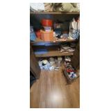 3 SHELVES OF CRAFTING SUPPLIES
