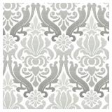 NuWallpaper Grey Nouveau Damask Peel And Stick Wal