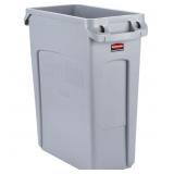 Rubbermaid 1971258 Gray 16 Gallon Slim Jim Wall Hu
