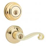Kwikset Lido Polished Brass Exterior Entry Lever a