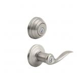 Kwikset Tustin Satin Nickel Exterior Entry Lever a