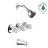Glacier Bay Aragon 3-Handle 1-Spray Tub and Shower