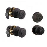 Lot of 3 - Kwikset Door Knobs or Lock Sets, Juno B