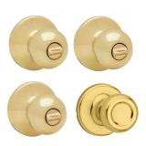Lot of 4 - Kwikset Door Knobs or Lock Sets, Polo P