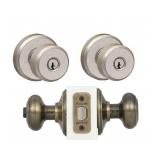 Lot of 3 - Schlage Door Knob Sets, (Two) Greyson S