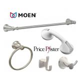 Lot of 9 - Bathroom Accessories, Towel Bars and Mo