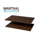 Martha Stewart 24 in. Espresso Shelves (2-Pack) Mo