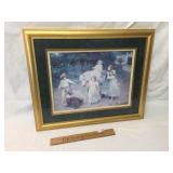 Print, Children with Pony and Dog, Victorian Theme