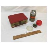 Metal Lunch Box with Aladdin Thermos, Vintage