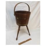 Wood Bucket Stand, Vintage