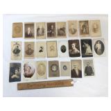 Lot of 23 Early Photographs, CDV and Tin Type