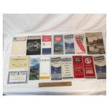 Lot of 16 Items, Railroad Maps and More, Ephemera