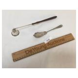 Lot of 2 Sterling Silver Items, Steiff Butter Knif