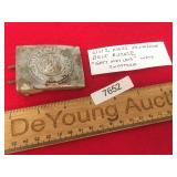 WWII Era German Nazi Aluminum Belt Buckle, Gott Mi