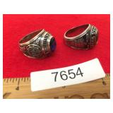Lot of 2 Rings American Legion and US Navy