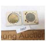 Lot of 2 Civil War Commemorative Coins or Tokens,