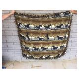 Blanket, Horse Motif, Modern