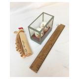 Lot of 2 Japanese Art Items, Sasano-bori Chicken a