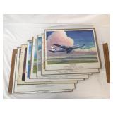 Lot of 8 Prints, Airplanes or Airplane Related, Vi