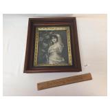 Print, Female or Woman, in Antique Deep Walnut Fra