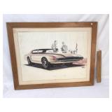 Original Pen and Ink Art, Concept Rendering Sketch