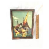 Original Oil on Canvas Art Painting Sailboats