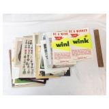 Lot of 39 Items, Paper, Ephemera, Advertising and