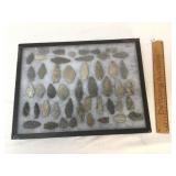 Lot of 48 Native American Indian Arrowheads in Dis