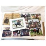 Lot of 11 Horse Racing Related Items, Photos and M