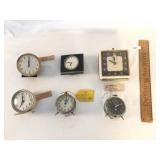 Lot of 6 Westclox Alarm Clocks, Baby Ben and Other