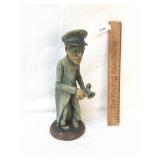 Ceramic Figure or Figurine, Man with Car Horn, Ant