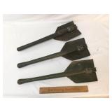 Lot of 3 US Military Folding Shovels or Intrenchin
