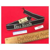 WWII Era German Nazi Cuff Title, Das Reich, 2nd SS
