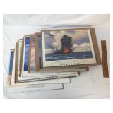 Lot of 10 Prints, Military Airplanes, Vintage