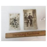 Lot of 2 Military Soldier Photos, Antique
