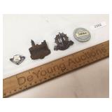 Lot of 4 Pins or Insignia, US and Foreign Military